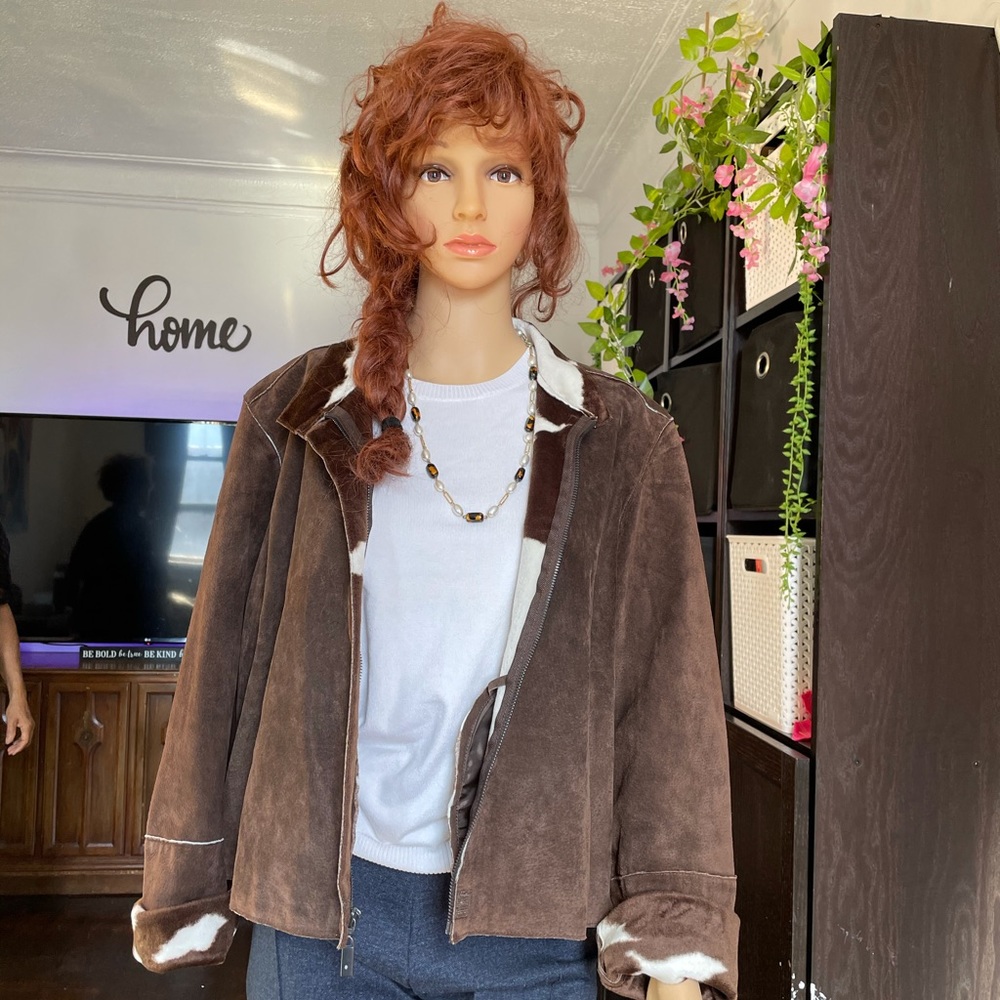 Real leather brown jacket 😍